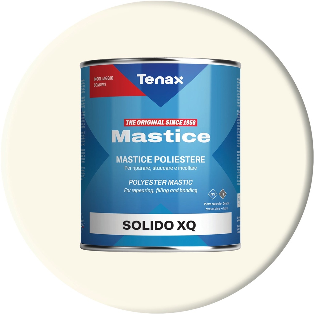 [1SQOW] Tenax Solido XQ Quartz Optical White — Knife-Grade Color-Match Stone Adhesive, 1 Qt