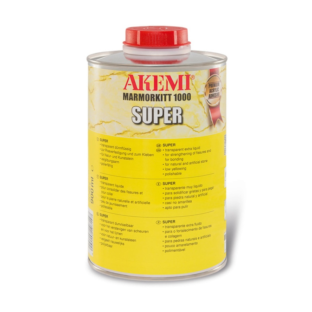 [ACRL.10714] Akemi Marble Filler Super - Low Viscosity Acrylic Stone Adhesive (Transparent, Quart)