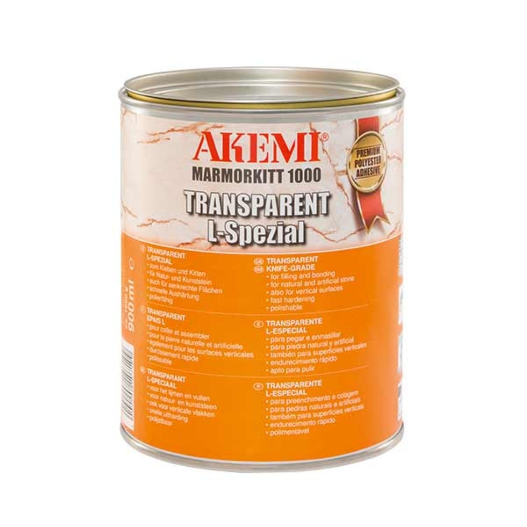 [POLY.10710] Akemi Marble Filler 1000 Transparent L-Special - Gel-Like Knife-Grade Polyester Filler (Quart)