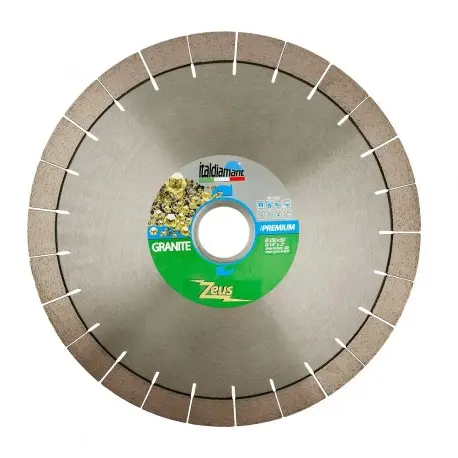 Italdiamant 16" ZEUS sil 28mm segment 65mm arbor with 2 pin hole Breton