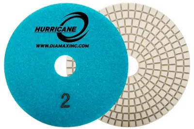 #2 - 3 Step Wet Polishing Pad for Engineered Stone - Hurricane ES White 3 Step Polishing System - DIAMAX  