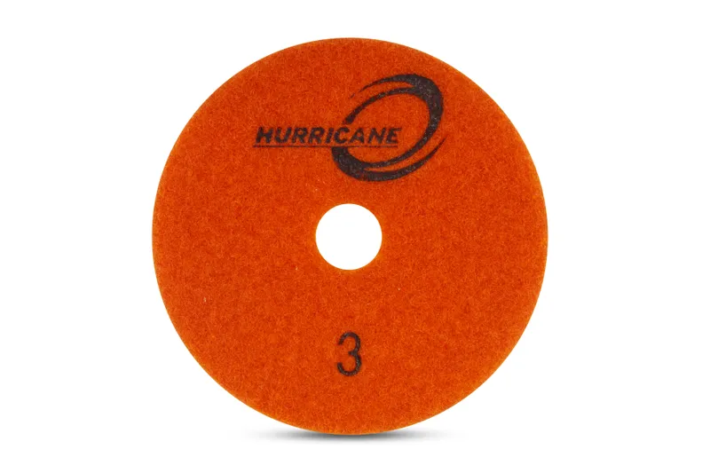 #3 - 3 Step Wet Polishing Pad for Engineered Stone - Hurricane ES White 3 Step Polishing System - DIAMAX  