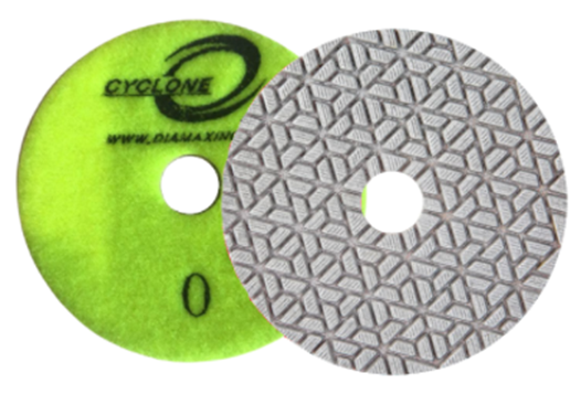 4" Cyclone Engineered Stone White Resin Polishing 3-Step Pad #3