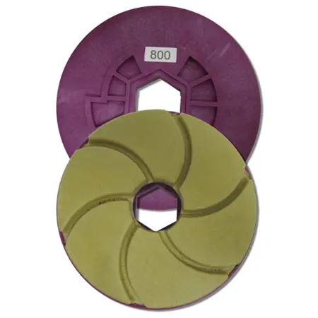 [LE125FINT06800W] Tenax 5" Snail Lock Flat- Bullnose Edge Premium Resin Diamond 800tt