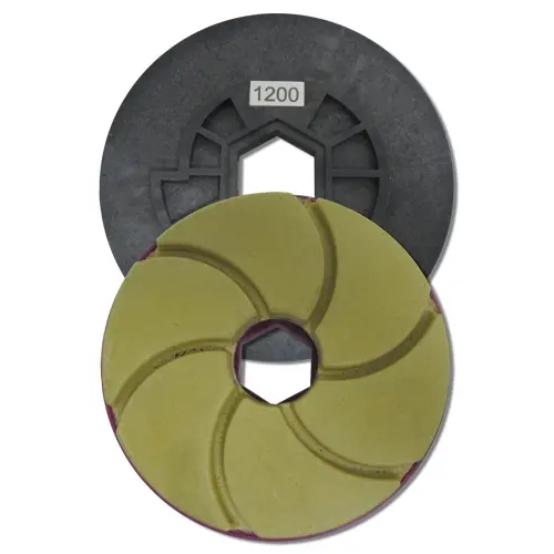 [LE125FINT06810W] Tenax 5" Snail Lock Flat- Bullnose Edge Premium Resin Diamond 810tt-1200