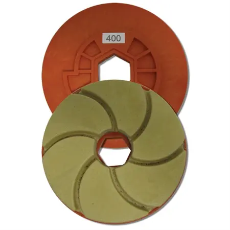 [LE125FINT06400W] Tenax 5" Snail Lock Automated Edge Full Bullnose Polishing Wheel 400 W