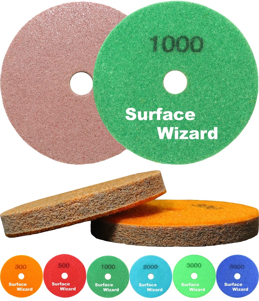 [22932-03002] #500 - Wet Sponge Polishing Pad - Surface Wizard - Ocean Diamond