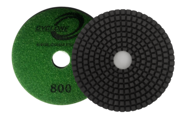 4" Cyclone Wet Polishing Pad - Buff, White