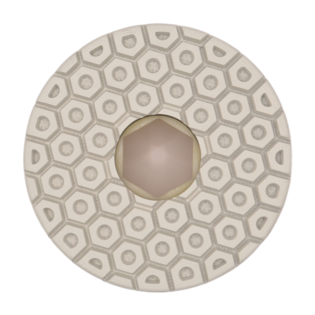 6" Pro-Edge Polishing Disc - Snail Lock - White Resin #100