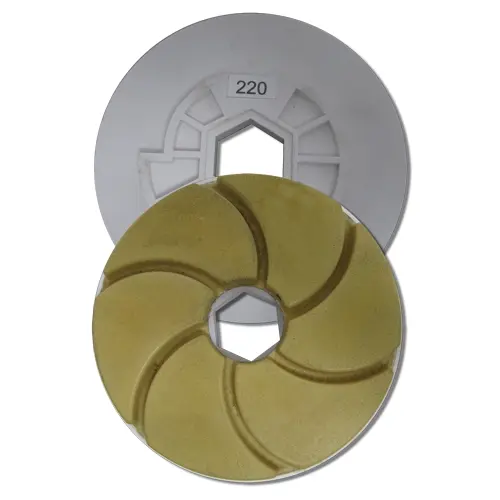 [LE125FINT24220] Tenax 5" Snail Lock Flat Edge Resin Diamond Polishing Wheel — Automated Edge Polishing (#120 TT)