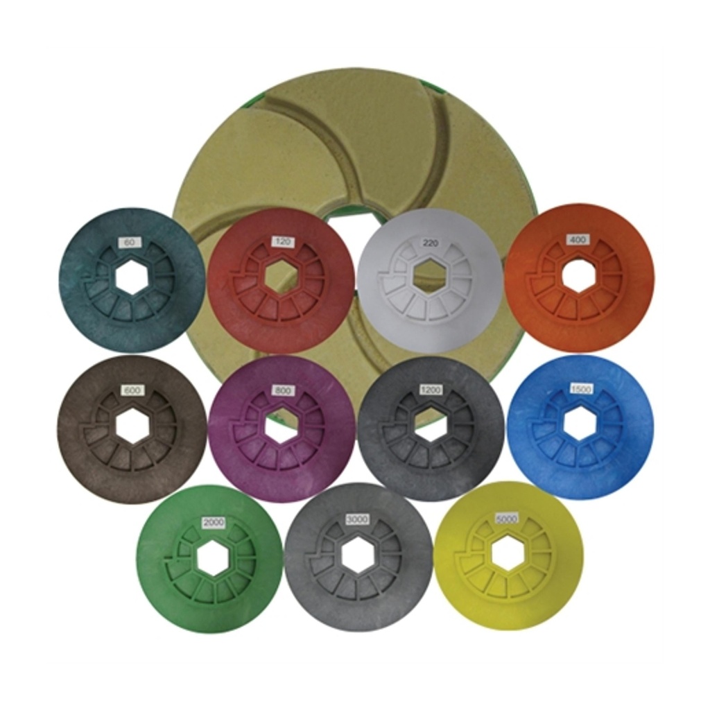 Tenax 6" Snail Lock Resin Diamonds Flat Edge FG Quartz 1200 TT