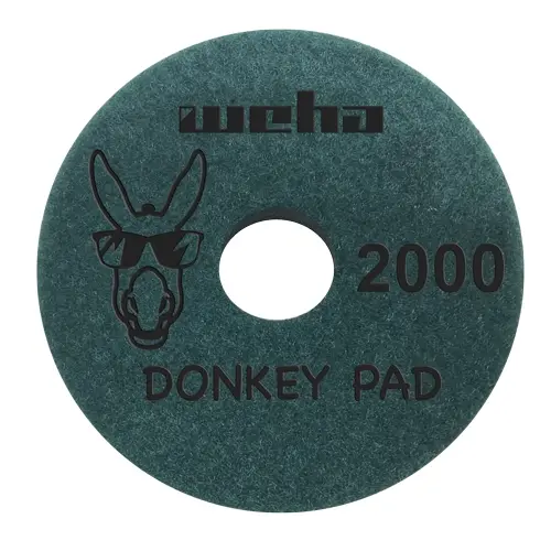 4" Donkey Quartz Face Polish Surface Polishing Pad 2000 Grit for Quartz, Engineered Stone, Marbl...