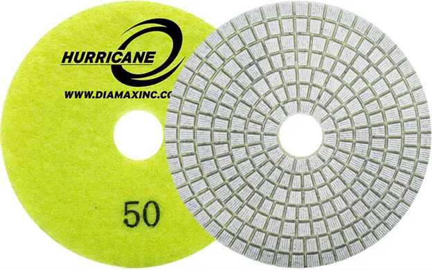 #50 -4" Wet Polishing Pad - Hurricane System RE Series - DIAMAX