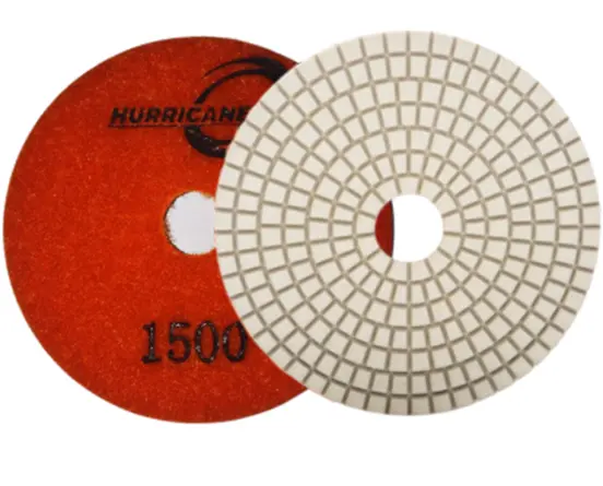 #1500 -4" Wet Polishing Pad - Hurricane System RE Series - DIAMAX