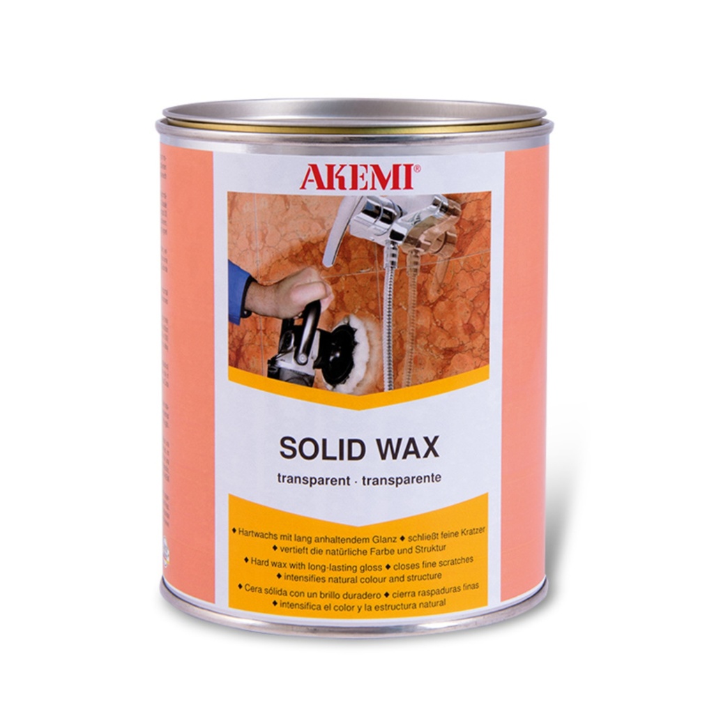 [CARE.11907] Akemi Solid Wax Transparent - Solvent-Based Polishing Agent for Stone (Quart)