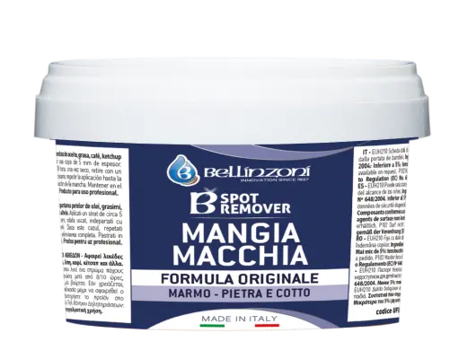[045DSRE00250] Bellinzoni Spot Remover “Mangiamacchia” — Absorbing Poultice Stain Remover for Marble, Granite & Stone (250 mL)