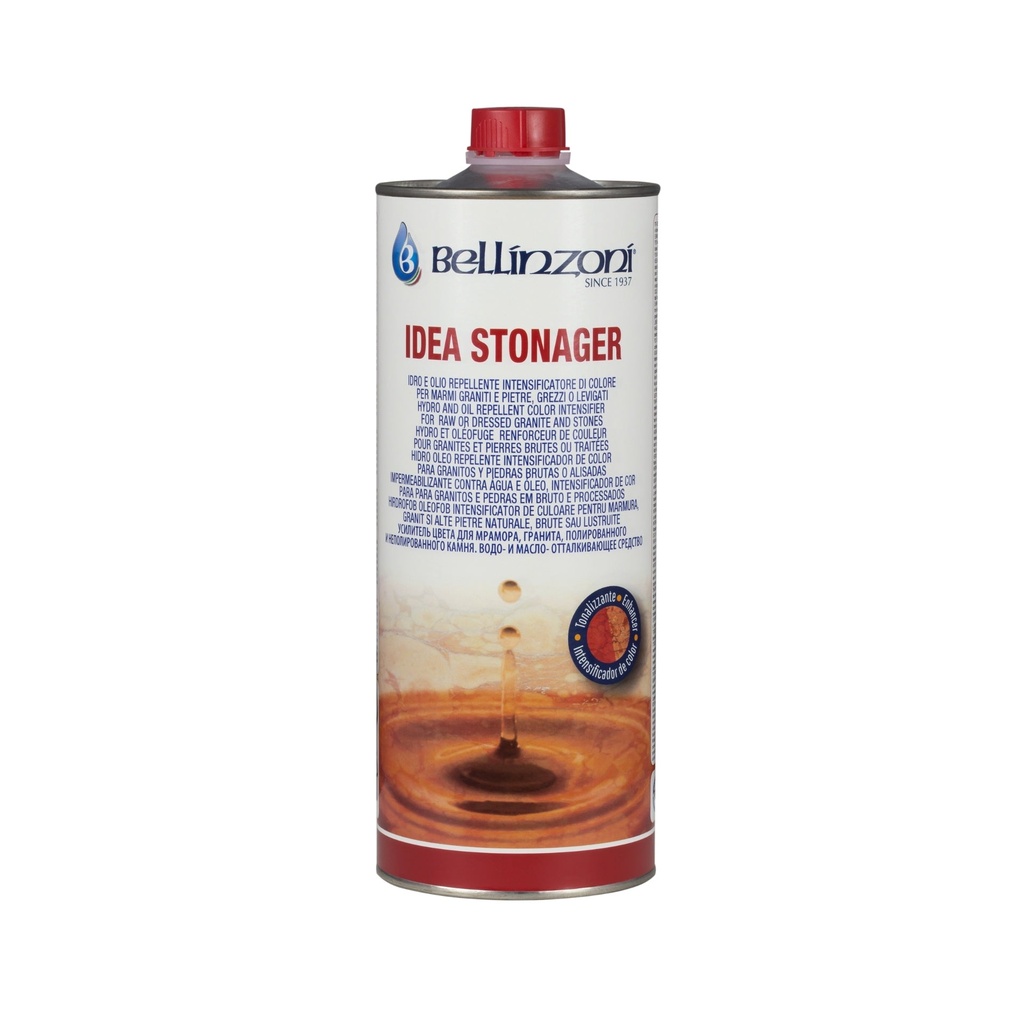 [089CAGE001] Bellinzoni Idea Stonager — Antistain Color Intensifier & Oil/Water Repellent for Marble, Granite & Natural Stone (1 L)