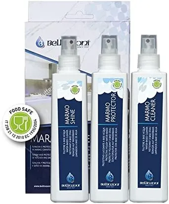 [B000263] Bellinzoni Marmo Care System Kit — Clean, Protect & Shine for Marble, Granite & Stone Countertops (3 × 250 mL)