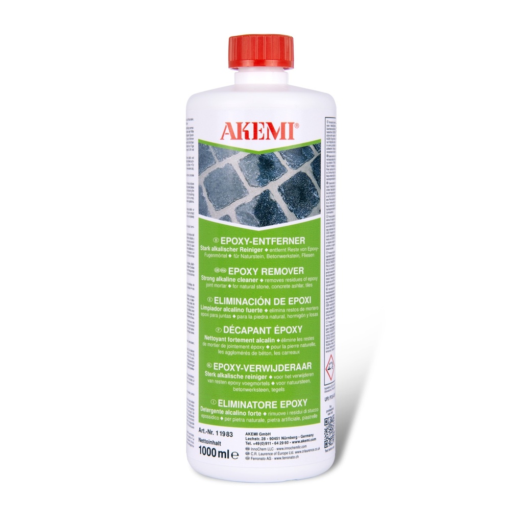 [CARE.11983] Akemi Epoxy Remover - Water-Based Alkaline Cleaner (1000 mL, Ready-to-Use)