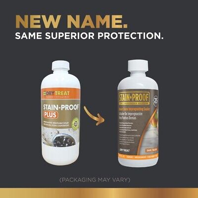 [110712] Dry-Treat STAIN-PROOF Dense Stone Impregnating Sealer (Plus) — Premium Countertop Sealer, 16 oz