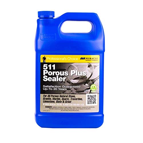 Miracle Sealants 511 Porous Plus — Natural-Look Penetrating Sealer for the Most Porous Stone & Grout, Gallon