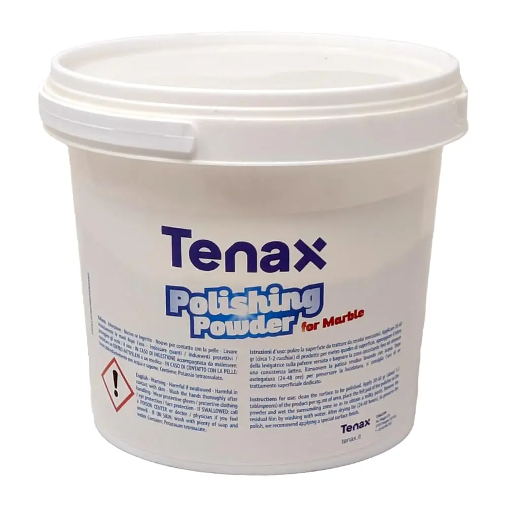 [POLVERMA1KG] Tenax Marble Polishing Powder — High-Gloss Compound for Marble, Travertine & Limestone