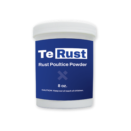 [1TEFILLRUST] Tenax TeRust Rust Remover Poultice Powder 8 oz for Stone
