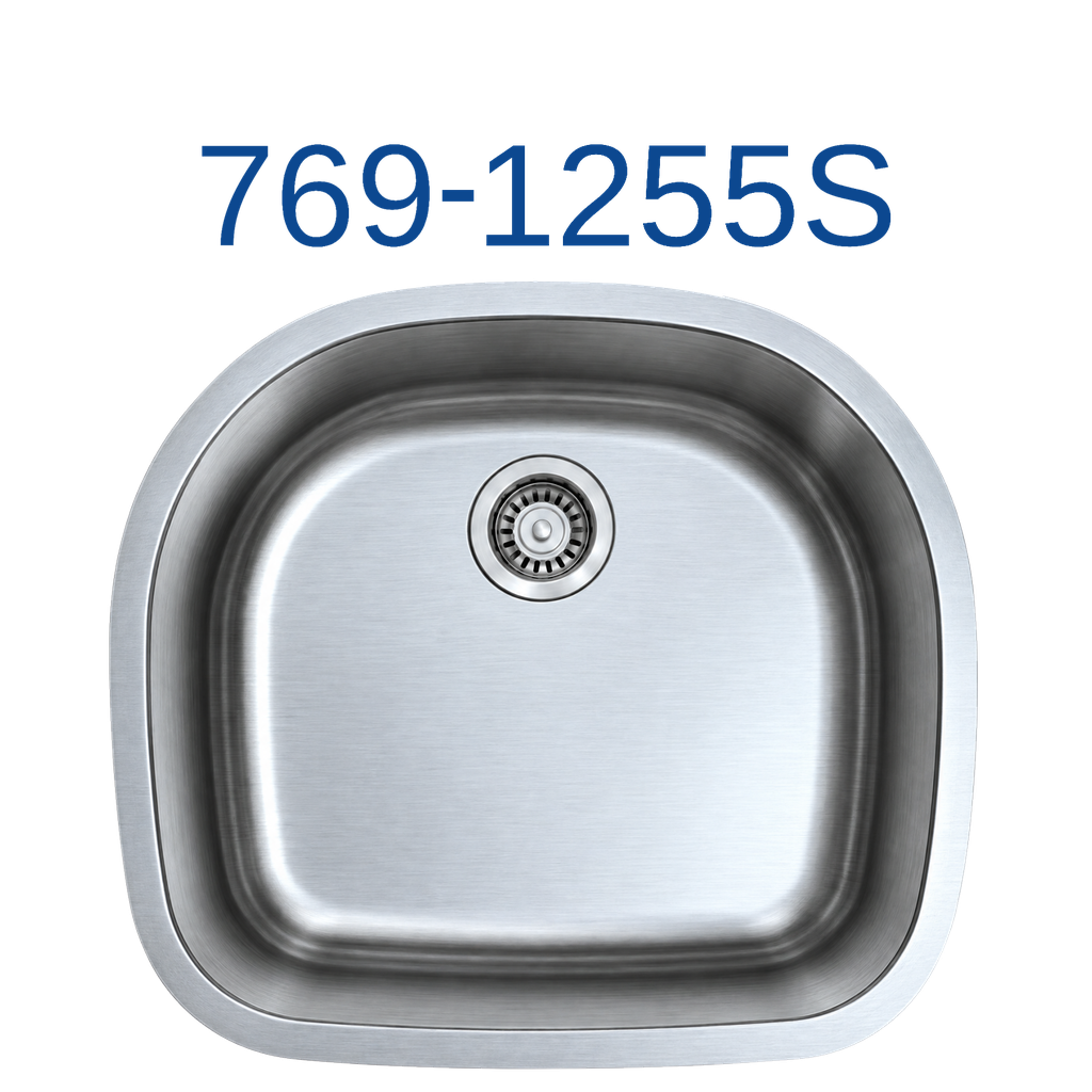 23''X20''X8'' Single Bowl Matte Undermount Stainless Sink - 769-1255S
