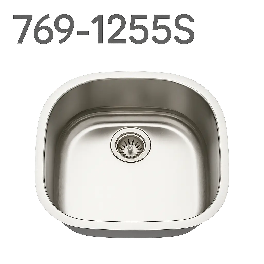 23X20X8 Single Bowl Matte Undermount Stainless Sink - 769-1255S