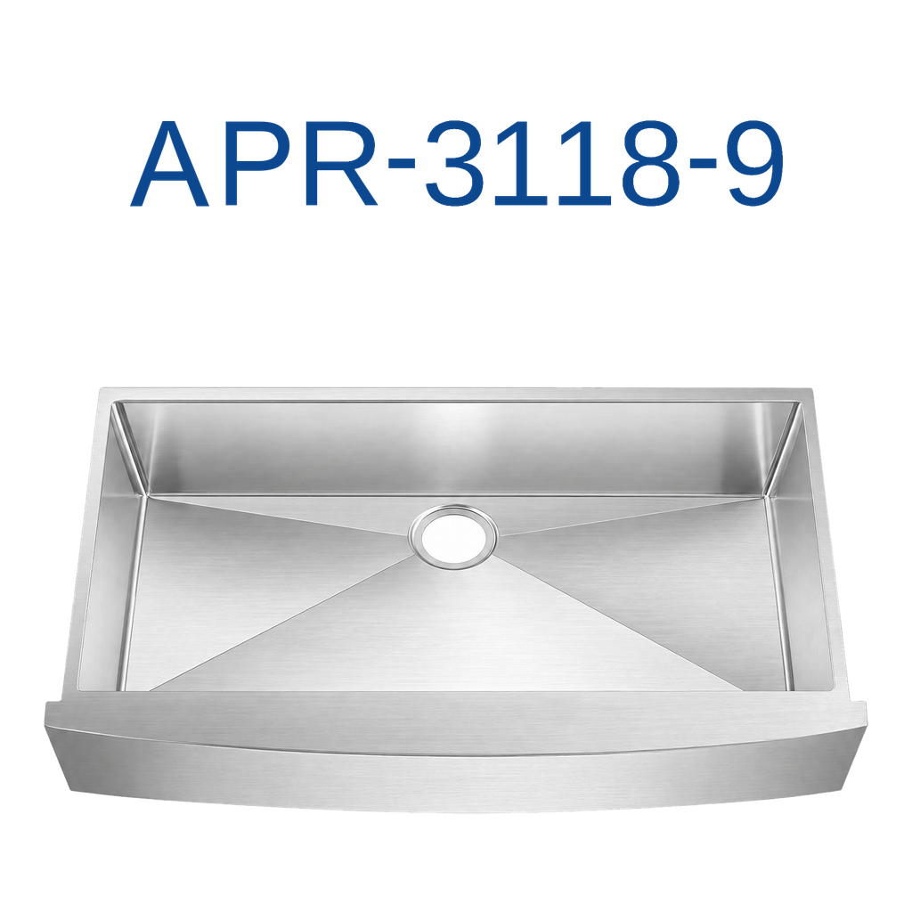 [APR-3118-9] PrimaSink APR-3118-9 32 1/2'' x 20 9/16'' Single bowl Farmhouse Apron Sink - 16 Gauge Stainless Steel