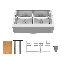 PrimaSink APR-3118-9 32 1/2 x 20 9/16 Single bowl Farmhouse Apron Sink - 16 Gauge Stainless Steel