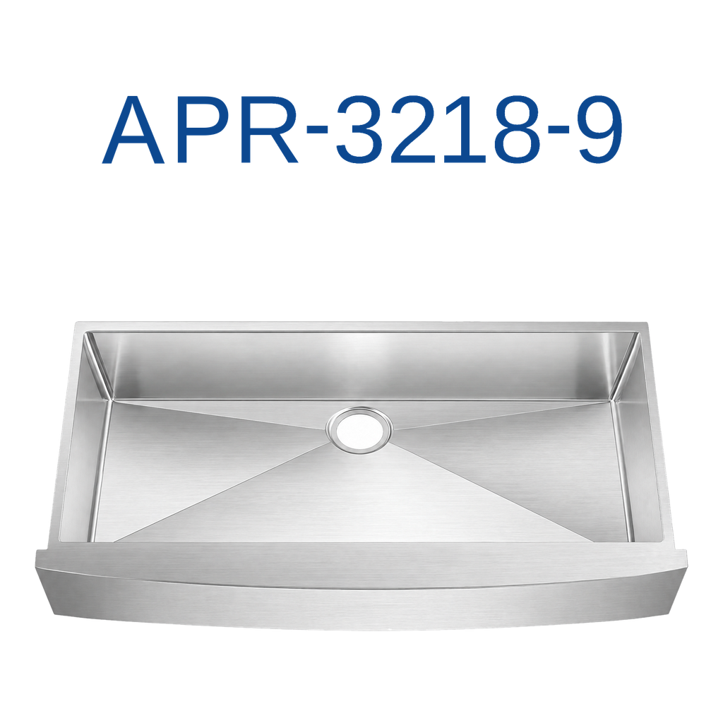[APR-3218-9] PrimaSink APR-3218-9 35 1/2'' x 21 7/16'' Single bowl Farmhouse Apron Sink - 16 Gauge Stainless Steel