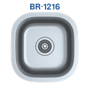 PrimaSink BR-1216 12-5/8'' x 15'' Single bowl Undermount Bar Sink - 18 Gauge Stainless Steel