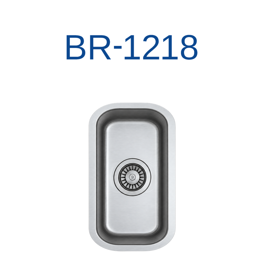 [BR-1218] PrimaSink BR-1218 10-1/2'' x 18'' Single bowl Undermount Bar Sink - 18 Gauge Stainless Steel