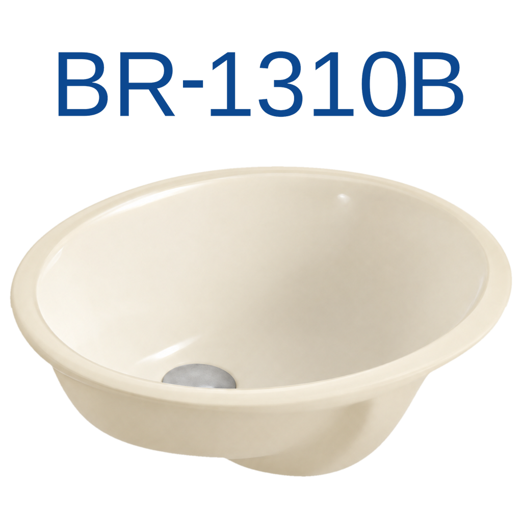 [BR-1310B] PrimaSink BR-1310B 13'' x 10'' Oval Undermount Vanity Sink - Biscuit