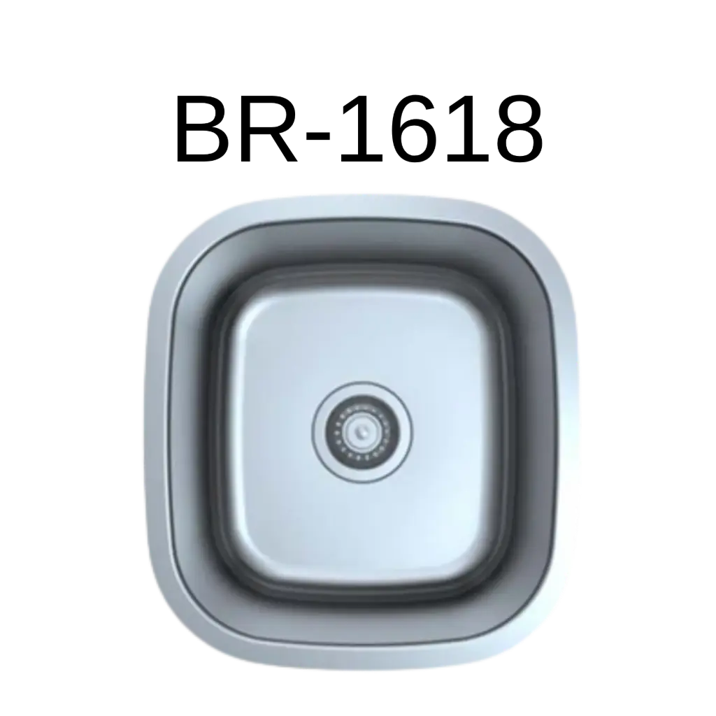 [BR-1618] PrimaSink BR-1618 16-1/2 x 18 Single bowl Undermount Bar Sink - 18 Gauge Stainless Steel