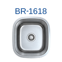PrimaSink BR-1618 16-1/2'' x 18'' Single bowl Undermount Bar Sink - 18 Gauge Stainless Steel