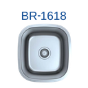 PrimaSink BR-1618 16-1/2'' x 18'' Single bowl Undermount Bar Sink - 18 Gauge Stainless Steel