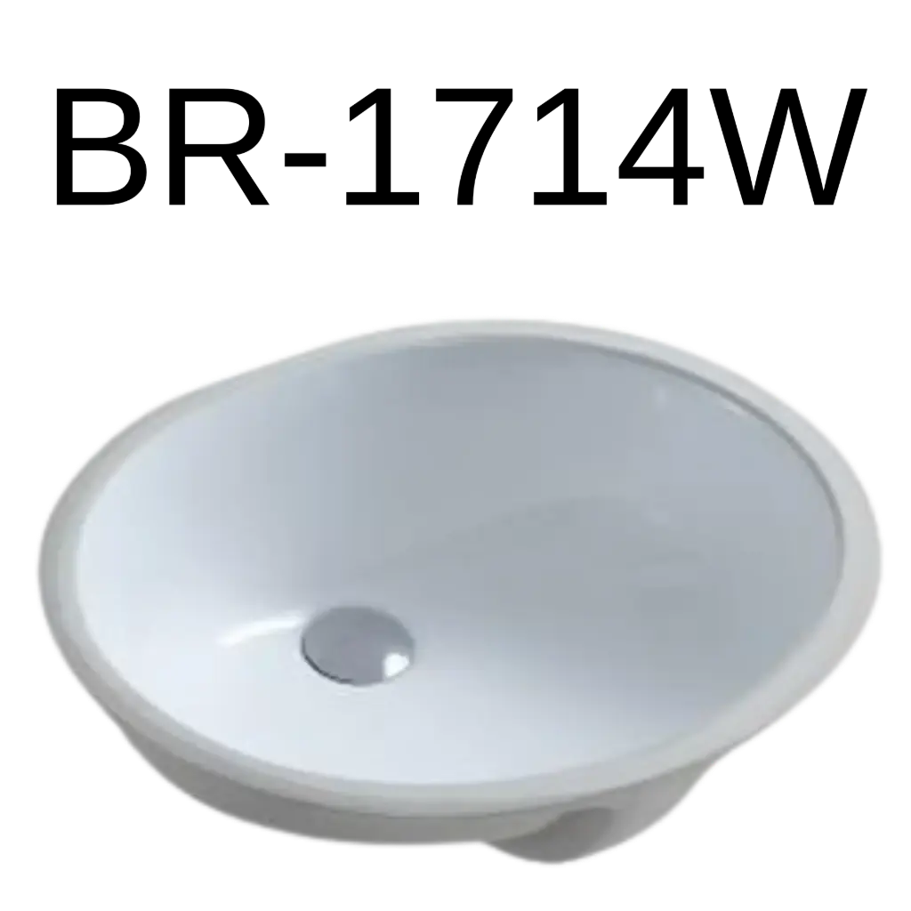 [BR-1714B] PrimaSink BR-1714B 17 x 14 Oval Undermount Vanity Sink - Biscuit
