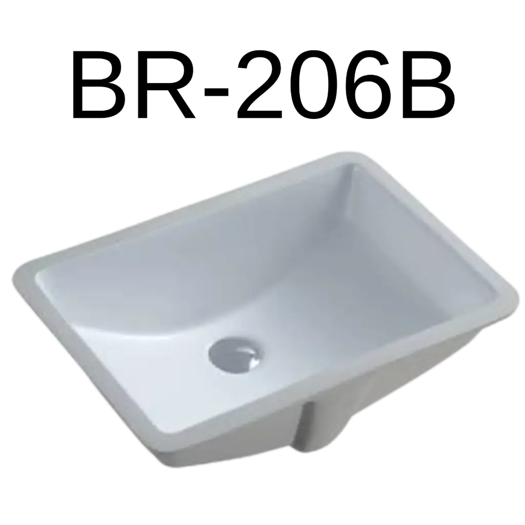 [BR-206B] PrimaSink BR-206B 18-1/2 x 12-1/2 Rectangular Undermount Vanity Sink - Biscuit