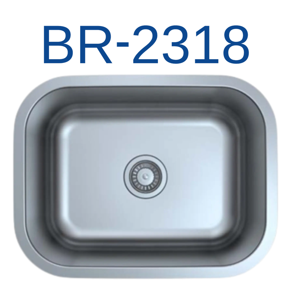 [BR-2318] PrimaSink BR-2318 23'' x 18'' Single bowl Undermount Kitchen Sink - 18 Gauge Stainless Steel