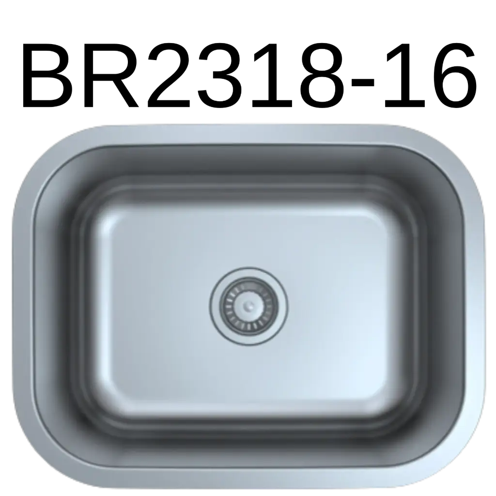 [BR-2318-16] PrimaSink BR-2318-16 23 x 18 Single bowl Undermount Kitchen Sink - 16 Gauge Stainless Steel