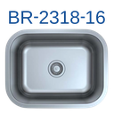 PrimaSink BR-2318-16 23'' x 18'' Single bowl Undermount Kitchen Sink - 16 Gauge Stainless Steel