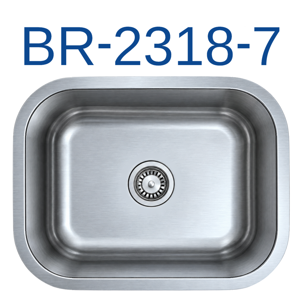 [BR-2318-7] PrimaSink BR-2318-7 23'' x 18'' Single bowl Undermount Kitchen Sink - 18 Gauge Stainless Steel