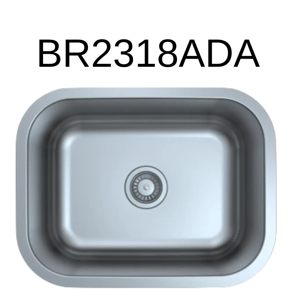 [BR-2318ADA] PrimaSink BR-2318ADA 23 x 18 Single bowl Undermount Kitchen Sink - 18 Gauge Stainless Steel