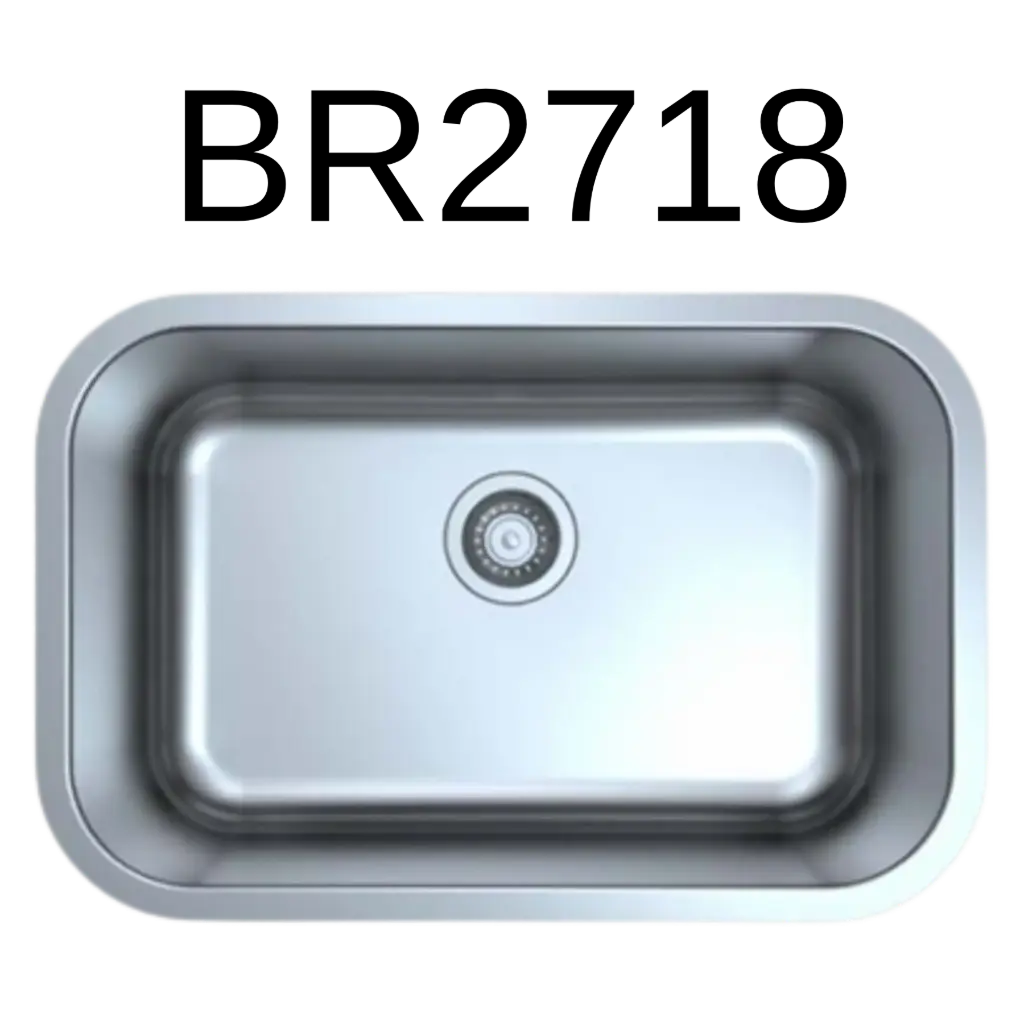 [BR-2718] PrimaSink BR-2718 27 x 18 Single bowl Undermount Kitchen Sink - 18 Gauge Stainless Steel