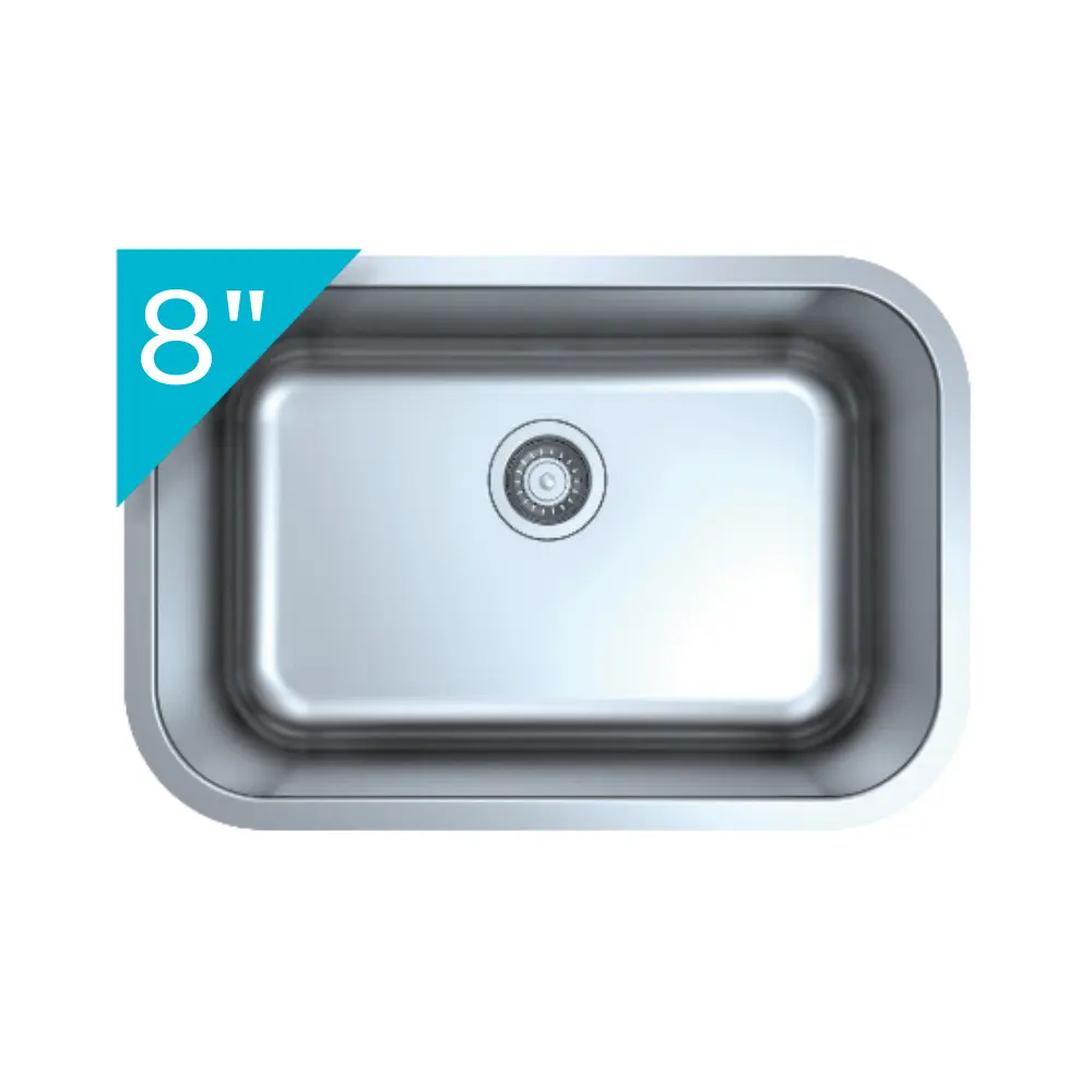 [BR-2718-8] PrimaSink BR-2718-8 27 x 18 Single bowl Undermount Kitchen Sink - 18 Gauge Stainless Steel