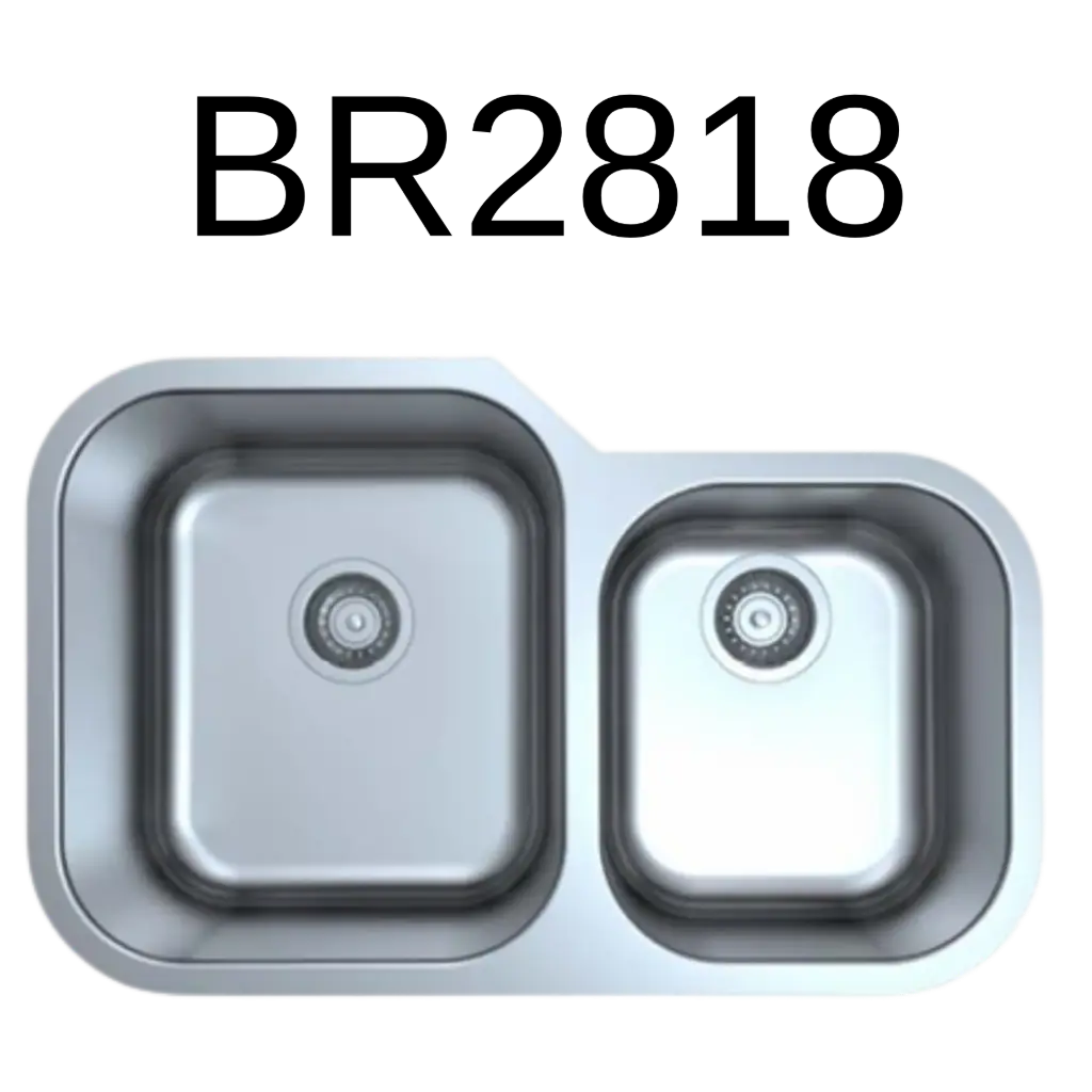 PrimaSink BR-2818 29-3/4 x 18-1/2 60/40 Double bowl Undermount Kitchen Sink - 18 Gauge Stainless Steel