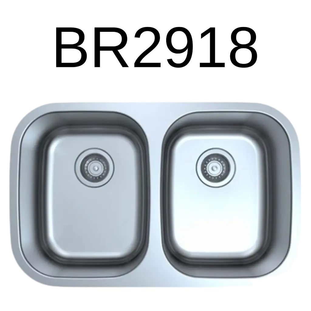 PrimaSink BR-2918 29-3/8 x 18-1/2 50/50 Double bowl Undermount Kitchen Sink - 18 Gauge Stainless Steel