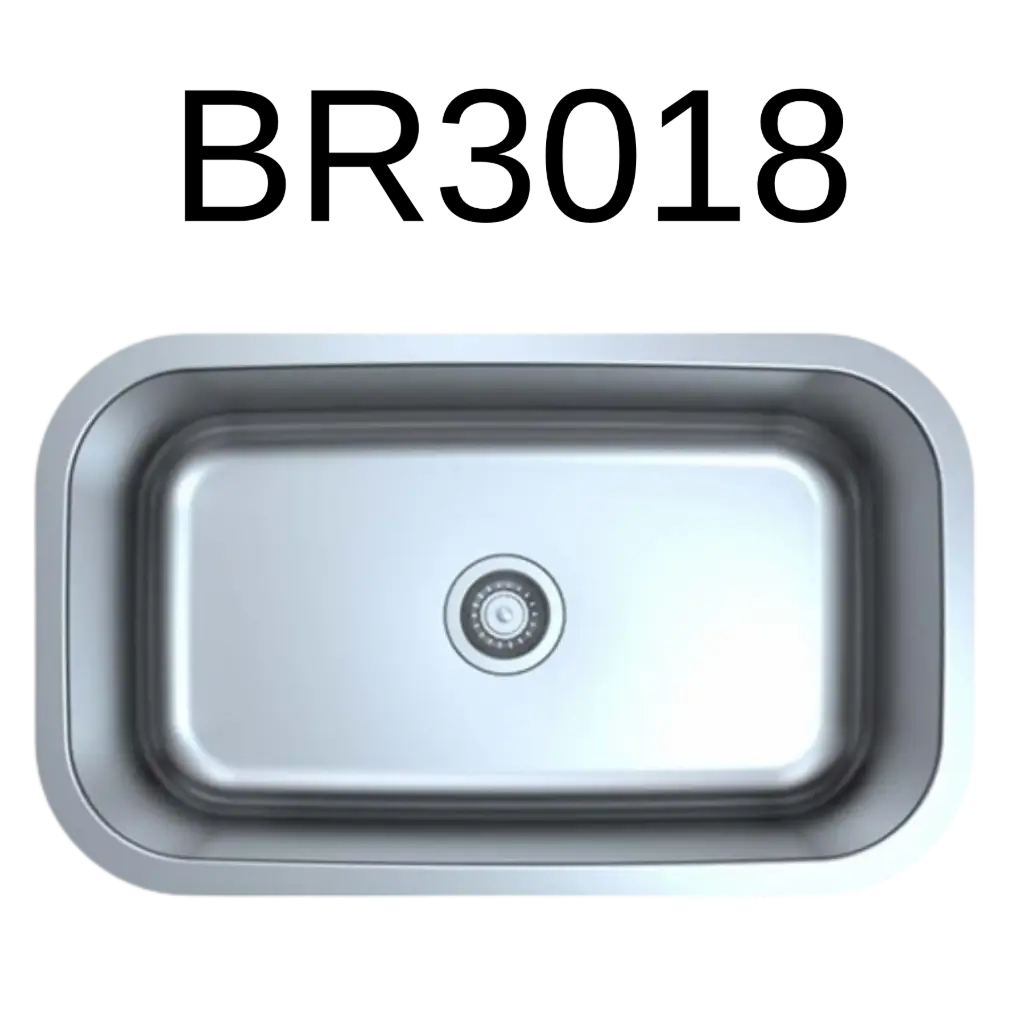 [BR-3018] PrimaSink BR-3018 30 x 18 Single bowl Undermount Kitchen Sink - 18 Gauge Stainless Steel